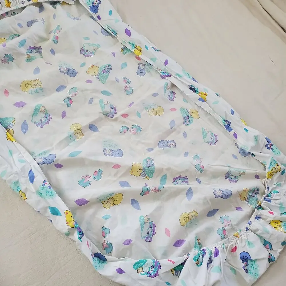Vintage Cute Animals Fitted Crib Sheet